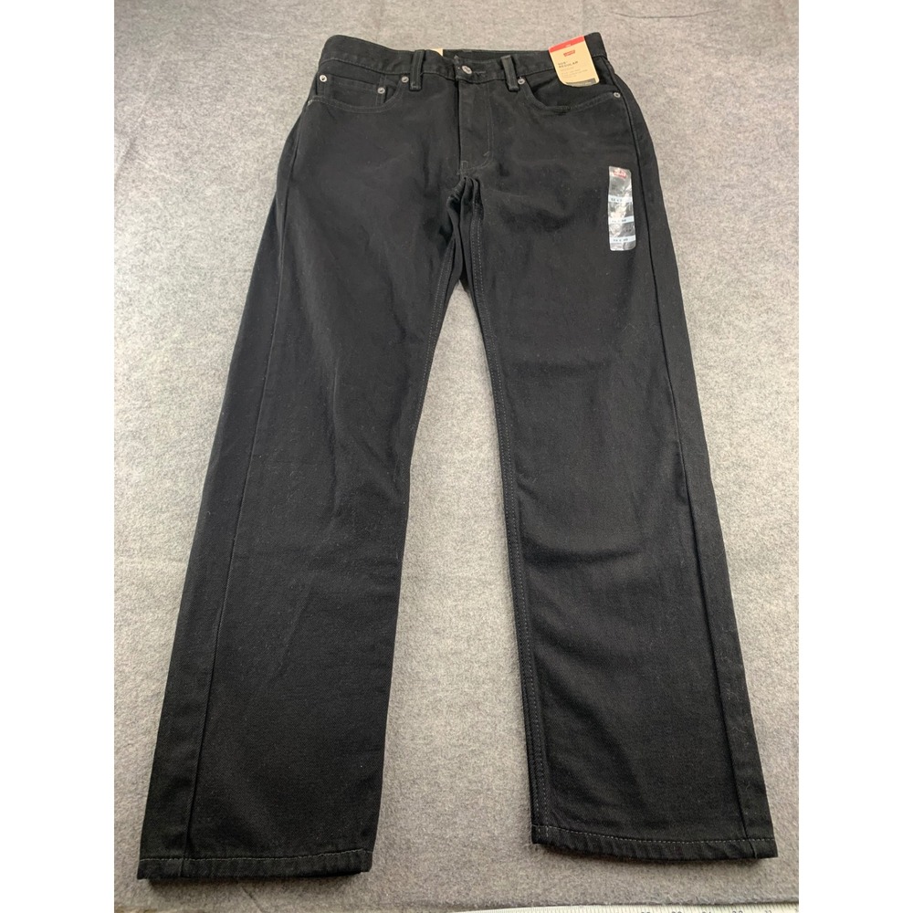 Levis 505 Regular Fit Mens Black Straight Leg Jeans 32x30 NWT Casual 100% Cotton